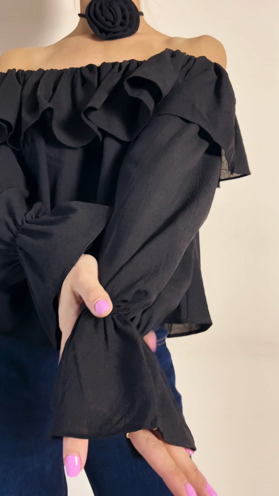 Bluzka hiszpanka z falbanami id:1613