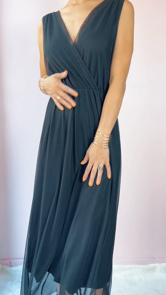 Sukienka maxi z kopertowym dekoltem id:1349