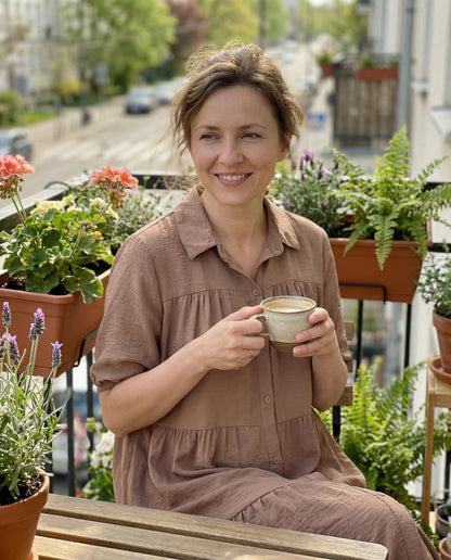 Sukienka Koszulowa Oversize w Kolorze Camel id:2486