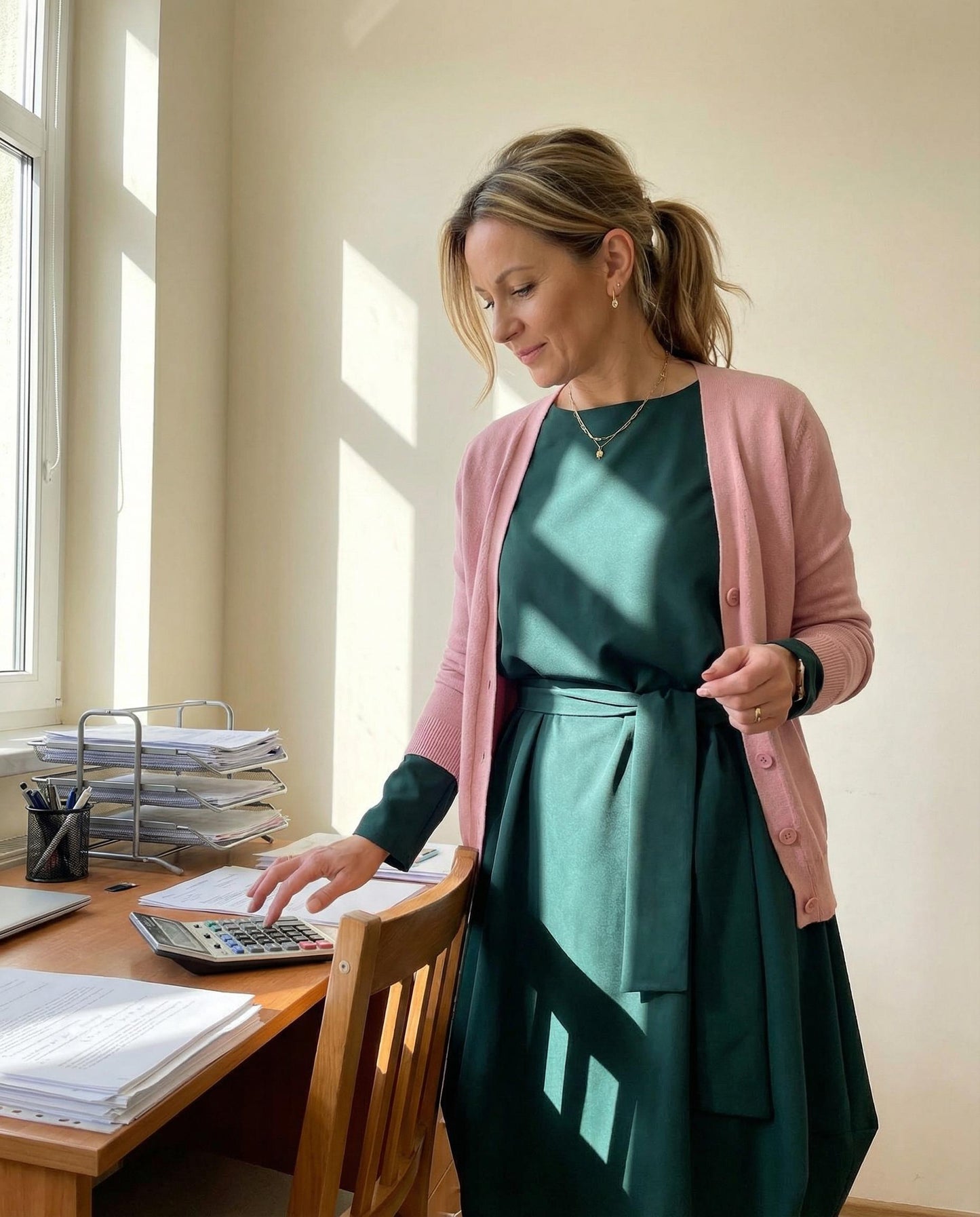 Zielona asymetryczna sukienka oversize id:2039A