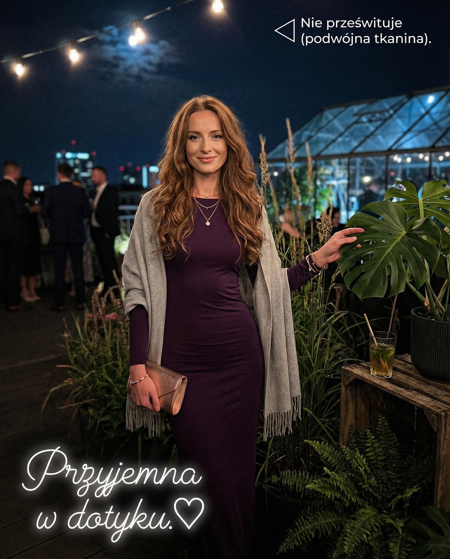 Fioletowa sukienka na studniówkę maxi z odkrytymi plecami i marszczeniem id:947