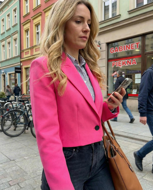 Krótka Marynarka w kolorze fuksji id:2359