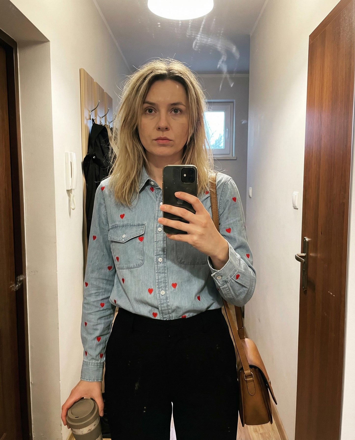 Jeansowa Koszula z ozdobnymi Serduszkami id:2330