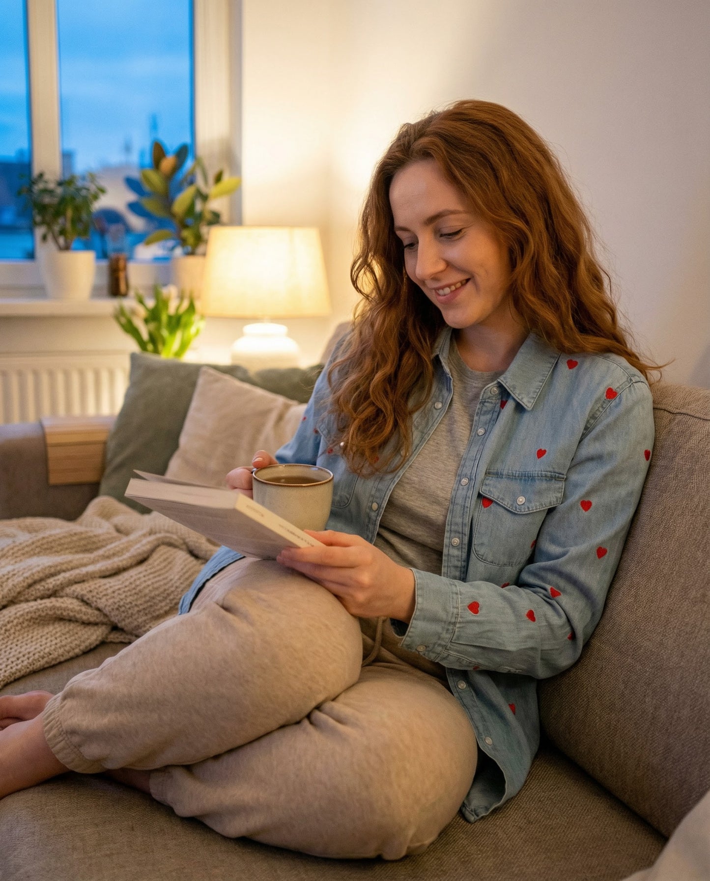 Jeansowa Koszula z ozdobnymi Serduszkami id:2330