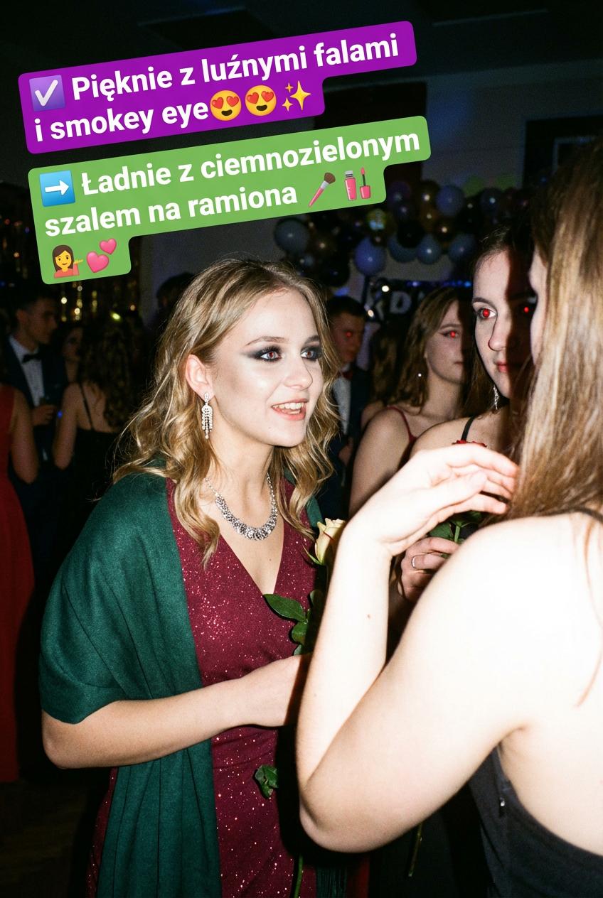 Bordowa brokatowa sukienka maxi wieczorowa na Studniówkę z rozcięciem id:2278