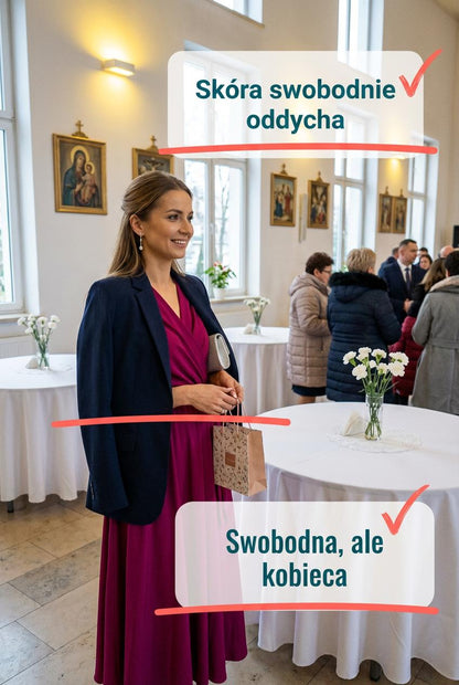 Śliwkowa sukienka maxi z wiskozy bufiastymi rękawami id:641