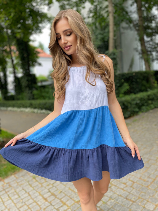 Bawełniana muślinowa sukienka mini id:405