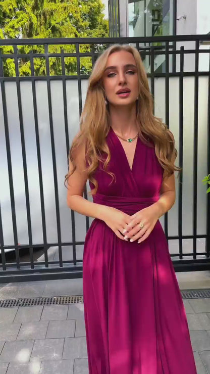Sukienka infinity na wesele infinity wiązana na wiele sposobów druhen z wiskozy id:432