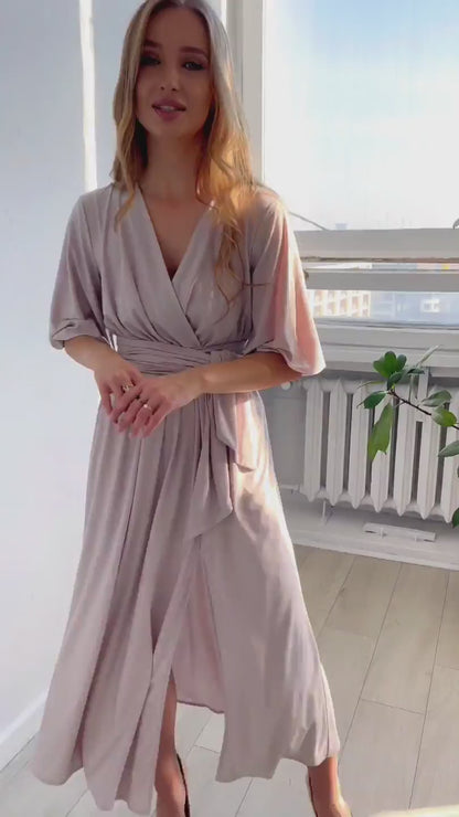 Cielista rozkloszowana sukienka midi z brokatem id:45