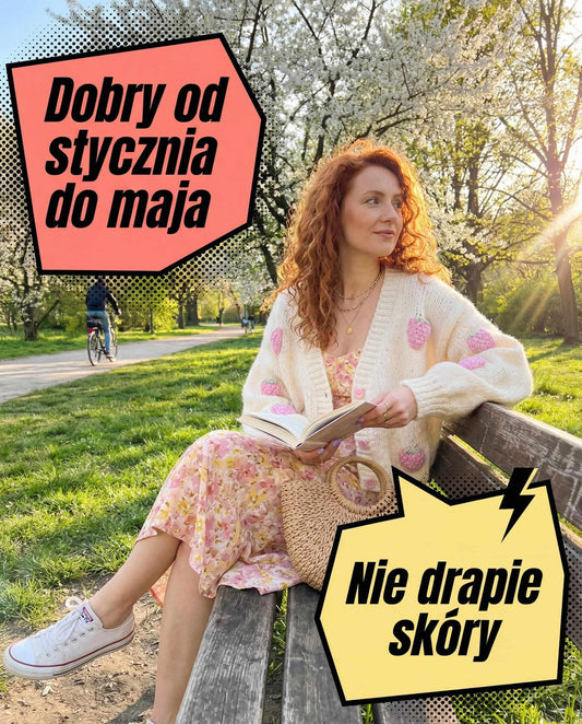 SWETER kremowy z truskawkami id:1070