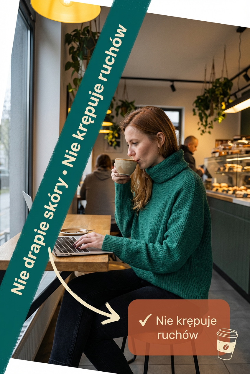 Sweter oversize z golfem w kolorze butelkowo zielonym id:2232