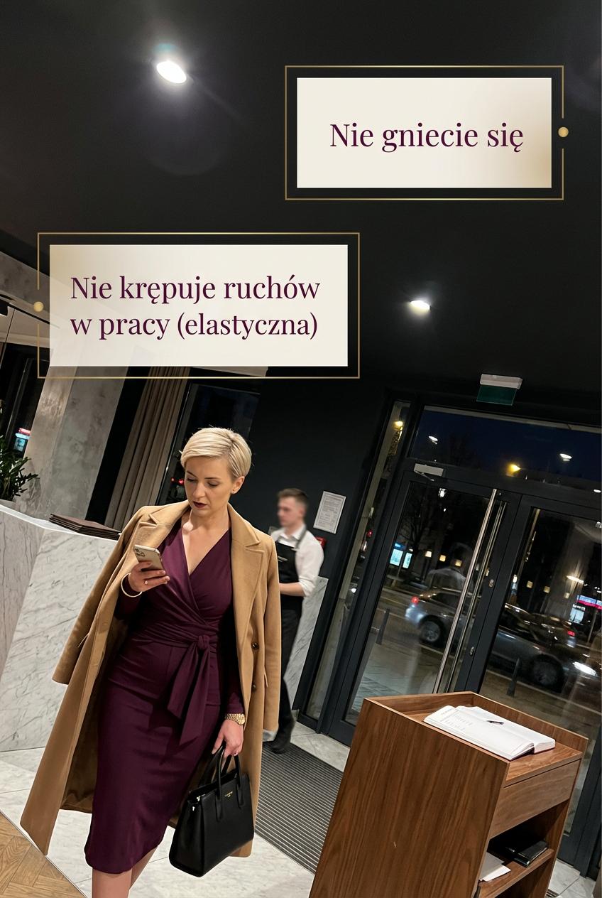 Fioletowa sukienka midi w odcieniu śliwkowym z podszewką ID:122